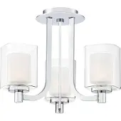 QUOIZEL Kolt IP44-taklampe med doble glassskjermer