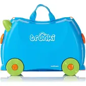 Trunki Terrance, Tralle, Hard overflate, Blå, Plast, 4 hjul, Glidelås