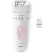 Braun Silk-épil 5 5-000 epilator for våt- og tørrbruk, 28 pinsetter, hvit/rosa