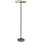 Searchlight Aerial LED-gulvlampe, messing/svart, stål, silikon