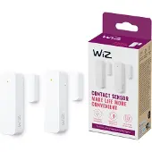 WiZ Connected kontaktsensor – home monitoring, hjemautomasjon, sanntidsvarsler, lyssignaler, enkel oppsett, hjemmesikkerhet, varsler, appkontroll, kobles til -kamera og lys, dobbeltpakke