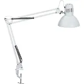 MAUL LED-klemmelampe MAULstudy, hvit, stål, høyde 44 cm, E27