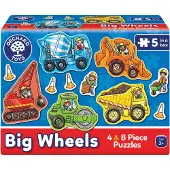 Orchard Toys Big Wheels - Puzzle Set 2D Puslespill