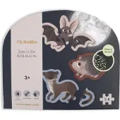 Filibabba Puslespill - Selvlysende - 2-8 Brikker - Skogens dyr - - OneSize - Puslespill