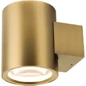 SLV LED-vegglampe Oculus, messingfarget, Ø 9 cm, dimbar til varmt