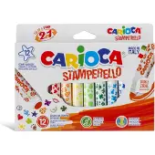 Carioca Stempel Tusjer - 12 stk. - Flerfarget - - OneSize - Tusj