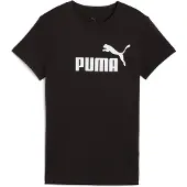 Puma Essentials Logo Tee Women, Clothing, Black, M