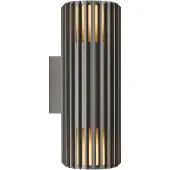 Nordlux Utendørs vegglampe Aludra Double Seaside, aluminium, antrasitt, 2 lyskilder