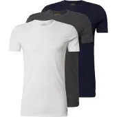 Ralph Lauren for man. 714830304036 Set of 3 grey, white, navy crew neck t-shirts (L), Casual, Homewear, Multicolor, Cotton, Short sleev