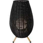 Lucide Colin LED utendørs bordlampe, oppladbart batteri, 36 cm, svart