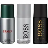 HUGO BOSS 3-pack Deo Spray Bottled + Hugo Man + The Scent 150ml