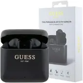 GUESS Bluetooth-hodetelefoner GUTWSSU20ALEGK TWS + dokkingstasjon svart/svart Trykt logo