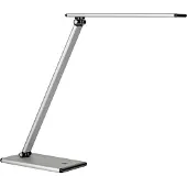 Unilux Skrivebordslampe Led Med Dobbel Ledd Og Taktil Metallgrå Base 5w