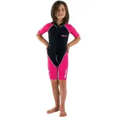 Seac Sub Badedrakt - Dolphin Shorty Girl 1,5 mm - Svart/Rosa - - 3 år (98) - Badetøy