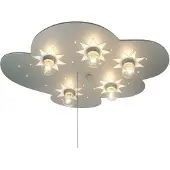 Niermann Standby Taklampe Wolke, titan, 5 lyskilder, 20 LED-punkt