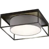 FISCHER&HONSEL GMBH Taklampe Carre 60x60cm stoffskjerm i grå farge