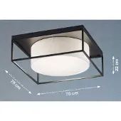 FISCHER&HONSEL GMBH Carre taklampe 70x70cm med stoffskjerm, hvit