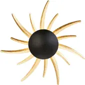 FISCHER&HONSEL GMBH LED-vegglampe Sol, svart med gyldne stråler