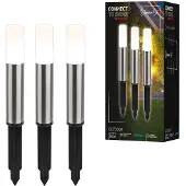 Briloner LED-lampe med jordspyd 3926032 12V 3x utvidelse stål Ø 4cm