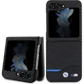 BMW Lær Karbon-etui for Samsung Galaxy Z Flip 5 - svart