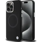 BMW Signature Liquid Silicone MagSafe-etui i silikon for iPhone 15 Pro - svart