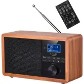 Adler AD 1184 bærbar DAB+-radio med Bluetooth, 15 W, svart, tre