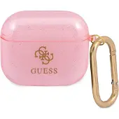 GUESS GUA3UCG4GP AirPods 3-deksel rosa/rosa Glitter Collection