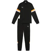 Puma individualRISE Youth Football Tracksuit, Clothing, Black/Heat Fire, 7-8Y