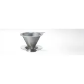 Hario V60-02 kaffefilterholder i dobbeltmasket metall med stativ