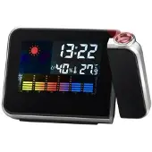 24hShop LED-projektor vekkerklokke med værstasjon / kalender