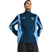 Puma Manchester City ftblNRGY+ Jacket Men, Clothing, Marine Blue/Blazing Blue, L