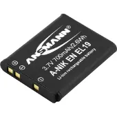 Ansmann A-Nik EN EL 19 - Batteri - Li-Ion - 700 mAh - for Nikon Coolpix A100, A300, S2900, S32, S33, S3700, S5300, S6800, S6900, S7000, W100, W150