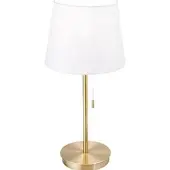 Orion Ludwig bordlampe med USB-port hvit/antikk messing