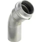 Viega Inox bøjning 45 grader 28 mm Inox, rustfri stål muffe/nippel, SC-Contur