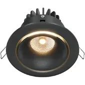 Maytoni Yin LED for innfelt belysning, IP20, 3000K, triac, svart