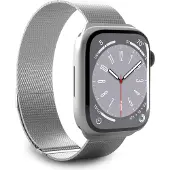 Puro Milanese - Sløyfe for smart armbåndsur - 130 - 200 mm - sølv - for Apple Watch Hermès Series 9, SE 3, Series 10, Series 11, Series 8, Series 9