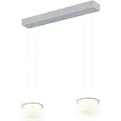 BANKAMP Grand Clear LED-pendel med to lys, klar