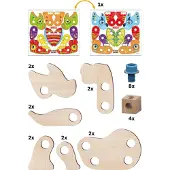 Quercetti Playbio Tre Dinosaur 24 Stykker