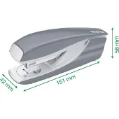 Leitz 5502 - Stiftemaskin - 30 ark / 3 mm - 24/6, 26/6 - plast, metall - lys grønn