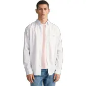 Gant for man. 3000130 Regular Fit blue striped poplin shirt (S), Casual, Cotton, Long sleeve