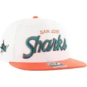 47 Nhl San Jose Sharks Script Side Two Tone Captain Cap
