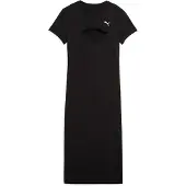 Puma WARDROBE Essentials Midi Cut-Out Dress Women, Clothing, Black, L
