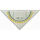 Linex Geometri trekant - Gjennomsiktig - - OneSize - Linjal