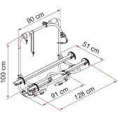 Fiamma Caravan Xl A Pro 300 Sykkelstativ For 2 Sykler