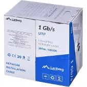 Lanberg Lcu6-10cc-0305-bk Cat6 Rull Nettverkskabel 305 M