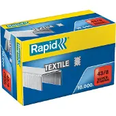 Rapid X10000 Supersterke Galvaniserte Tekstilstifter 43/8 Mm