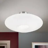 Orion Blanc taklampe, opalt glass, matt nikkel