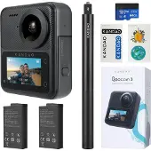 KanDao QooCam 3 - Travel Combo - 360 actionkamera - 5.7K / 30 fps - Wireless LAN, Bluetooth