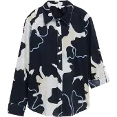 Tom Tailor Printed Collar Langermet Bluse