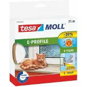 TESA gummilist 9 mm profil E hvit 25 m (0546402)